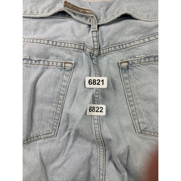 ATELIER Womens High‎ Rise Flip over Waist Straight Leg Open Knee Jeans 31x29 - Picture 14 of 14